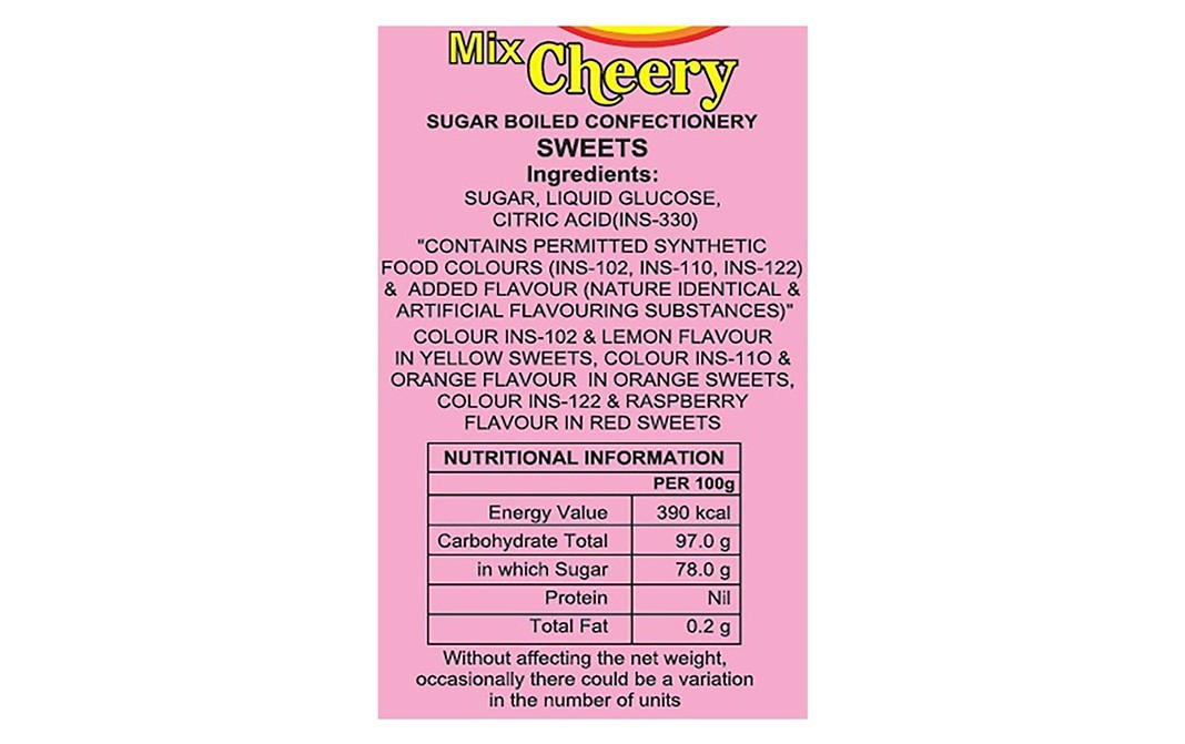 Ravalgaon Mix Cheery Candies   Pack  500 grams